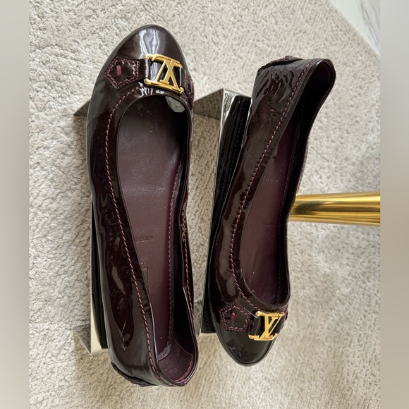 Louis Vuitton Patent Leather Ballerina Ballet Flat Size 38.5 - Picture 1 of 12